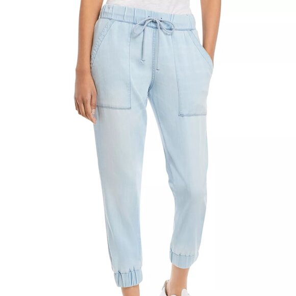 150$ Bella Dahl Tapered Pull On Jogger Pants Drawstring Waist Size XS Sky Blue - Picture 1 of 2
